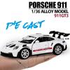 Porsche 911 GT3 RS Supercar Match Version 5 Inch Metal Car Simulation Diecast & Toy Vehicle RMZ City 1:36 Alloy Model Birthday Gifts