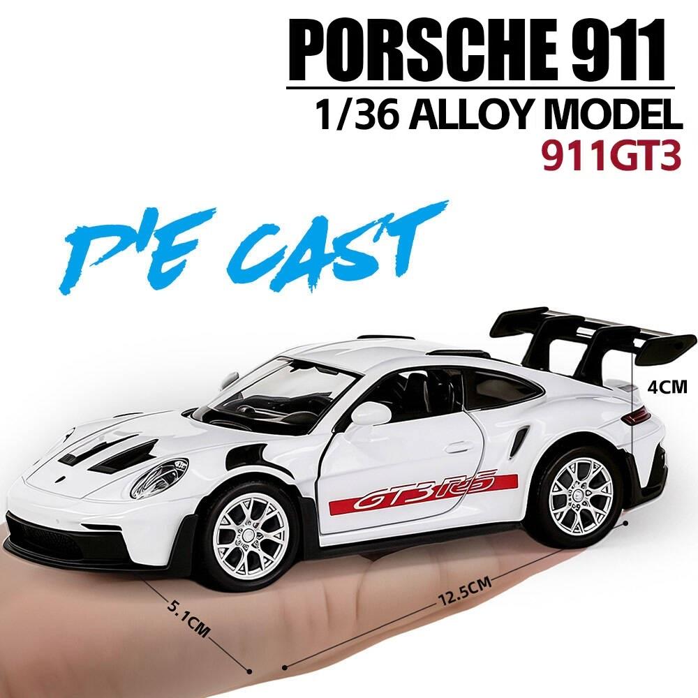 Porsche 911 GT3 RS Supercar Match Version 5 Inch Metal Car Simulation Diecast & Toy Vehicle RMZ City 1:36 Alloy Model Birthday Gifts