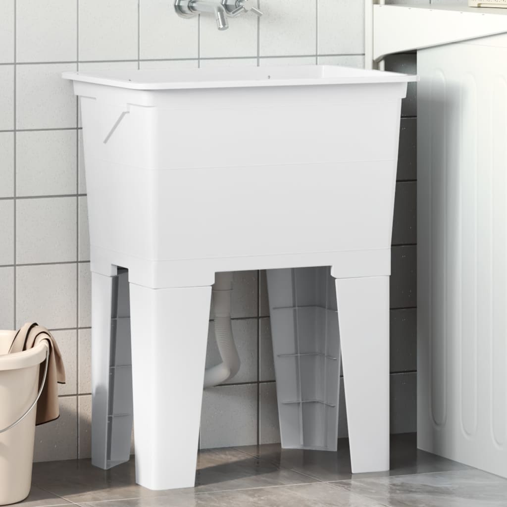 Laundry Tub White 59x41x75 Cm Resin
