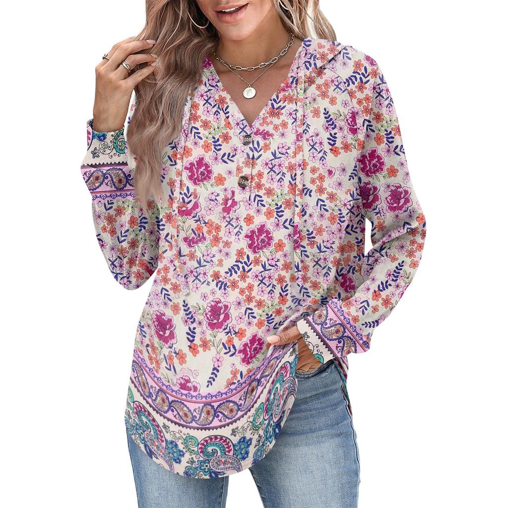 Women's Fashion Women's Lightweight Long Sleeve Pullover With Pockets Preppy Graphic Hoodie