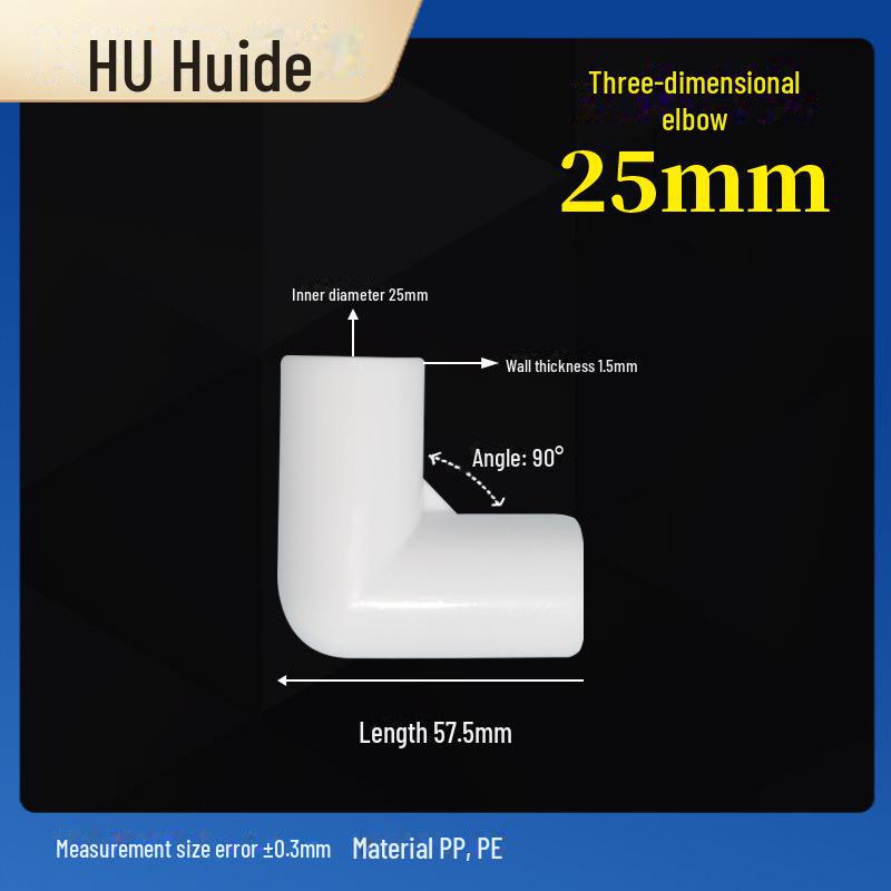 Three-Dimensional Plastic Right Angle Joint Connector for Tent and Studio Accessories