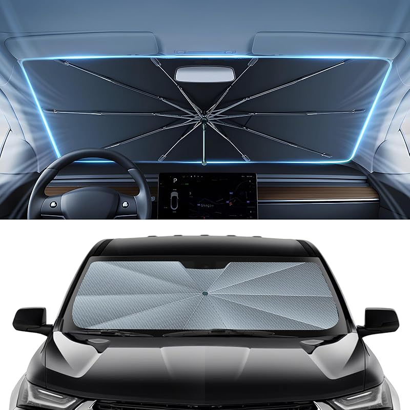 Autorder Windshield Sun Shade Umbrella For -2026 Chevrolet Silverado/GMC Sierra Accessories,Upgraded Ice Crystal Material,Easy Setup Umbrella