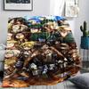 1PC Attack on Titan Print Flannel Blanket, High quality All Seasons, Home Decor, Warmth and Comfort, Perfect for Christmas Gifts