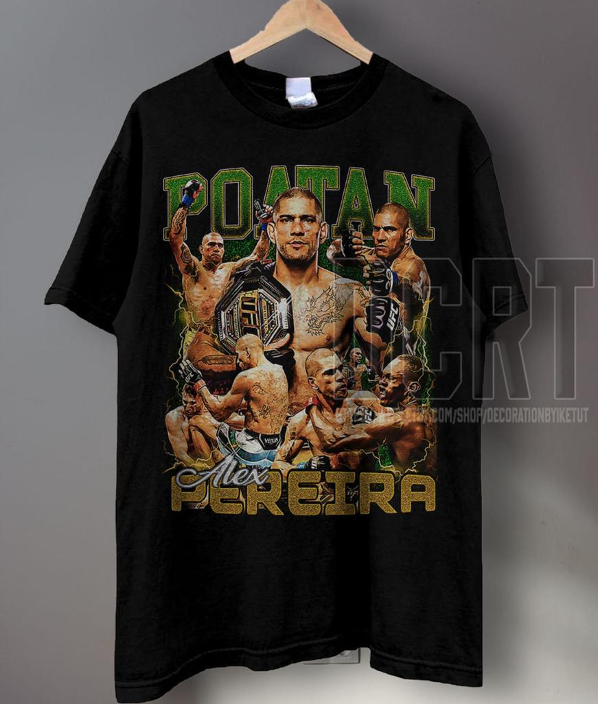 Alex Pereira Vintage T-Shirt 90s Retro Bootleg MMA Graphic Tee Oversized Unisex
