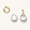 18K Gold-Plated Irregular Geometric Earrings with Retained Gold Color