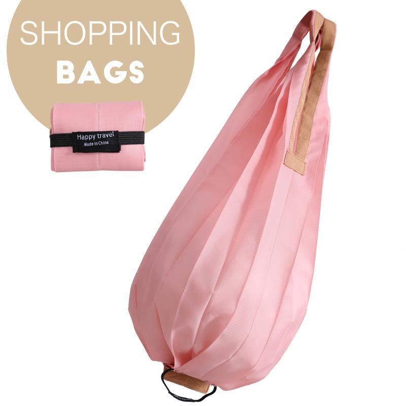 Folding Shopping Bag Portable Ultralight Environmental Protection Bag  Supermarket Large-capacity Waterproof Grocery Bag Handheld Cloth Bag