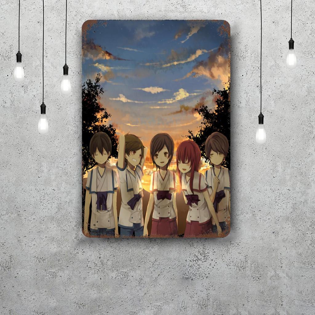 Shinsekai yori online Cartoon Decor Poster Tin Sign Metal Sign Decorative Plaque for Pub Bar Man Cave Club Wall Decoration
