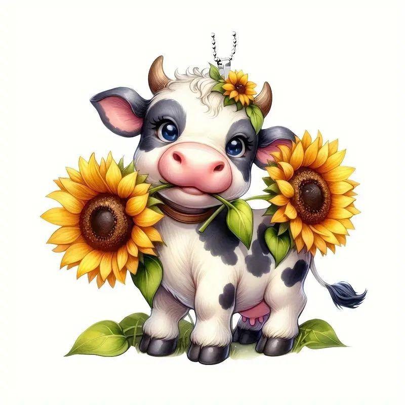 

Acrylic Christmas Charming Tree Car Ornament Delightful Cartoon Style For Interior Decor