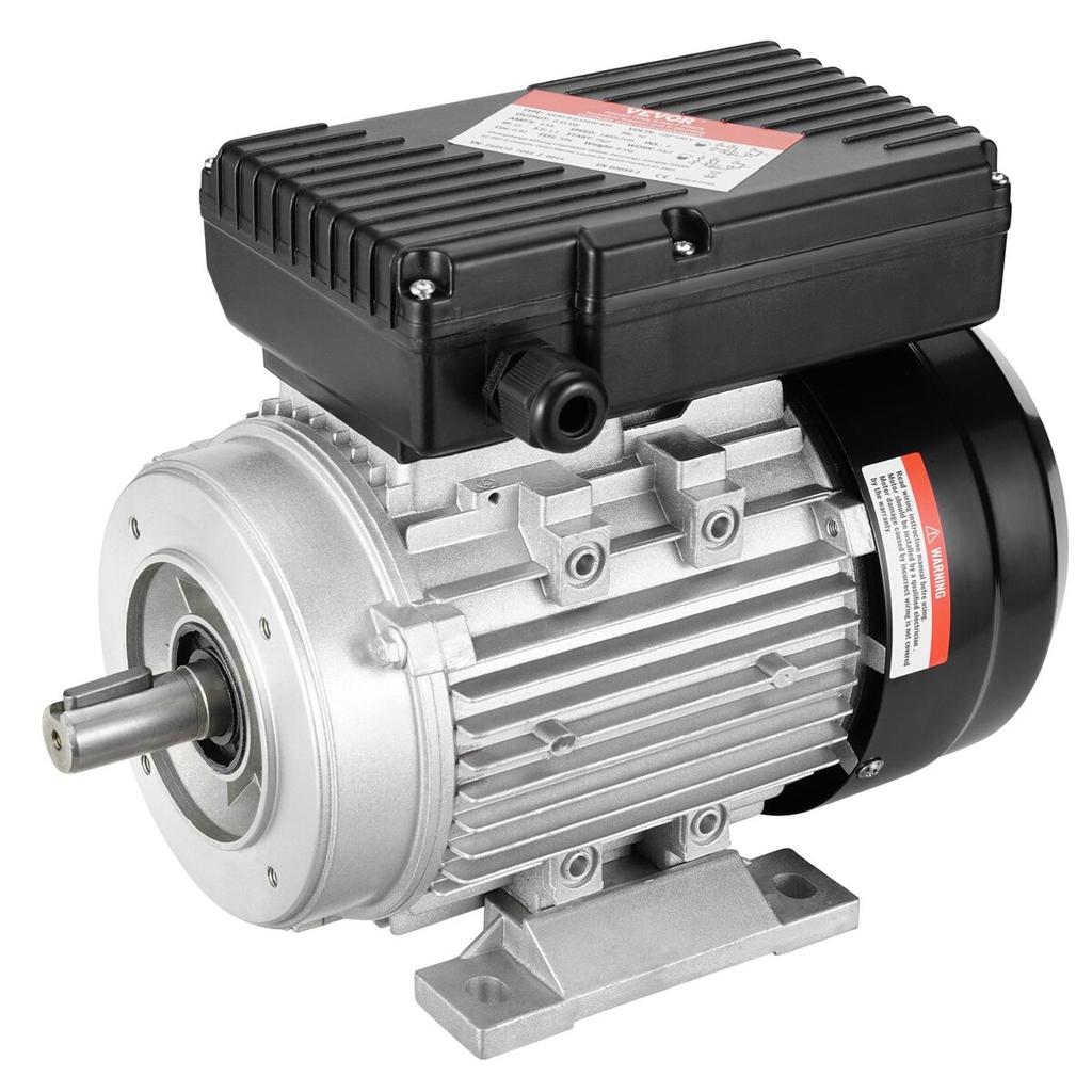 0.55KW Electric Motor 1400RPM AC 220~240V 4.5A 1-Phase 19mm Keyed Shaft