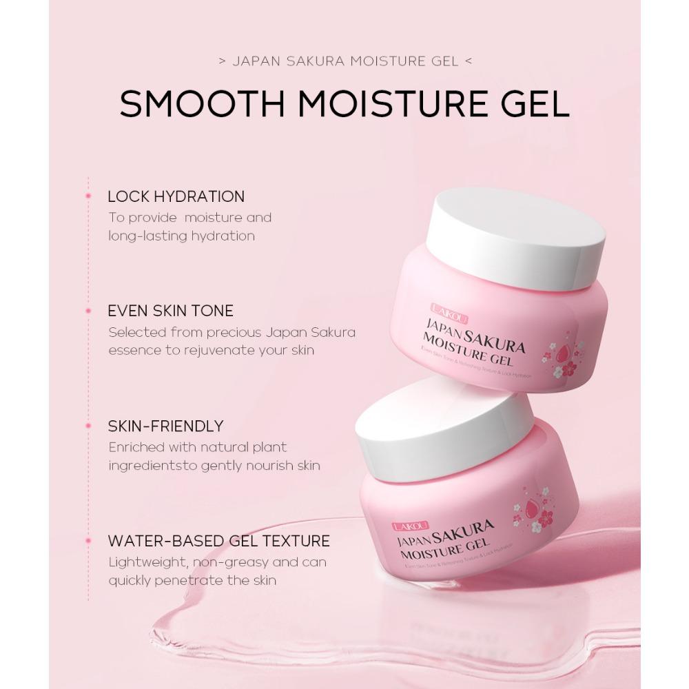 LAIKOU Cherry Blossom Hydrating Gel Cream Deeply Nourishes Skin, Repairs Dry and Rough, and Creates Hydrating and Elastic Muscles