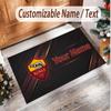 Personalized Crystal Velvet Carpet AS Roma FC Pattern Non Slip Floor Rug