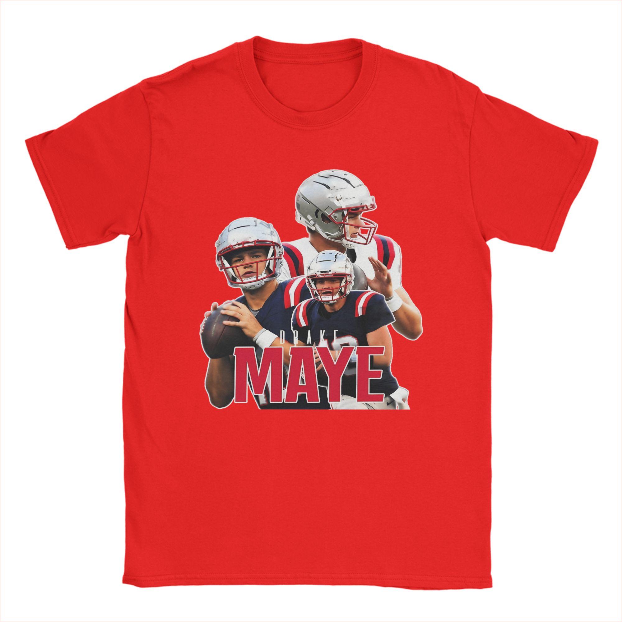 Vintage Drake Maye Football Maye Bootleg T Shirt Summer Hippie T Shirts Unisex Cotton O Neck Plus Size Top Tees Street Style Tshirt L