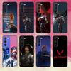 V-Valorant Agent B-Brimstone-ES Phone Case For Samsung Galaxy A73,A72,A71,A70,A53,A52,A51,Others Soft Black Cover