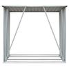 Galvanized Steel Wood Storage Shelter 163x83x154 Cm - VIDAXL - Brown