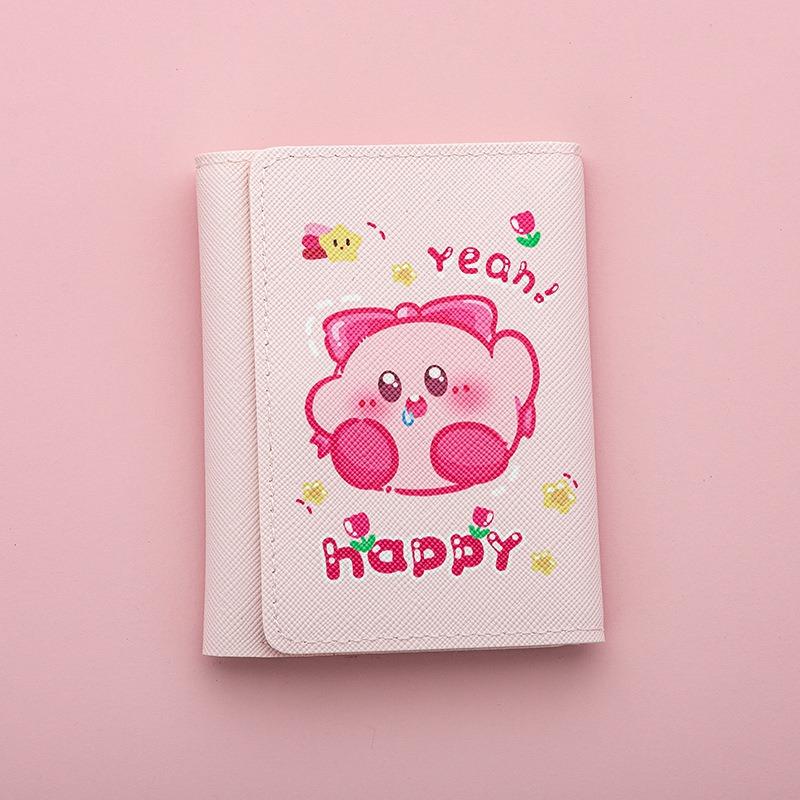 New cute cartoon change bag men's and women's zipper short multi-card wallet card bag