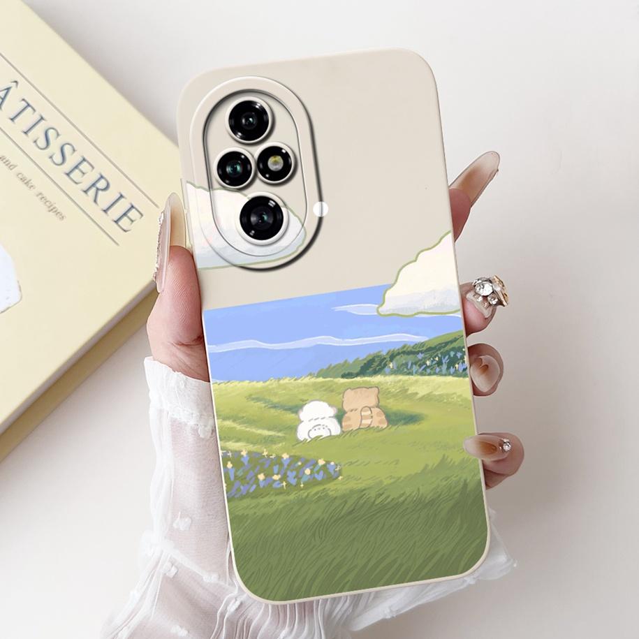For Honor 200 Pro Case ELP-AN00 Phone Cover Popular Flower Avocado Soft Silicone Matte Fundas For Honor 200Pro Protective Bumper