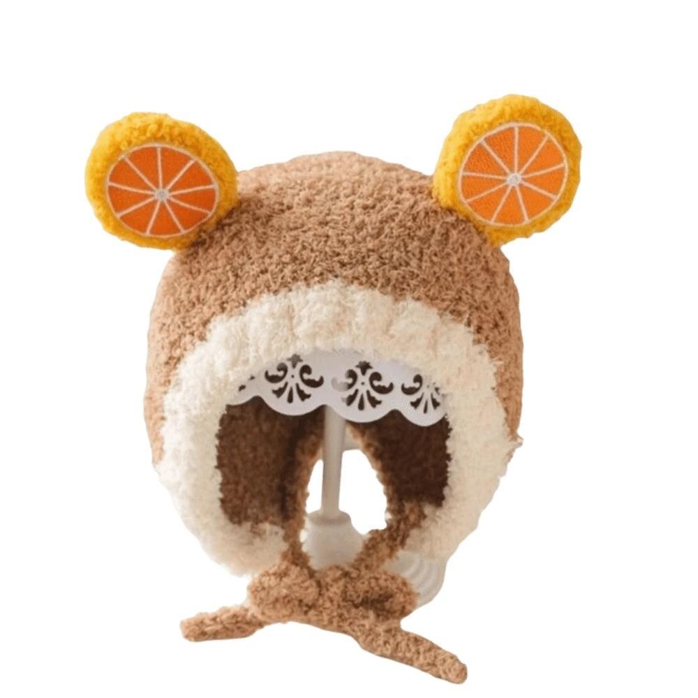 

Plush Fruit Ear Hat Winter Ear Protection Hat Cute Baby Beanie Cap Winter хакі