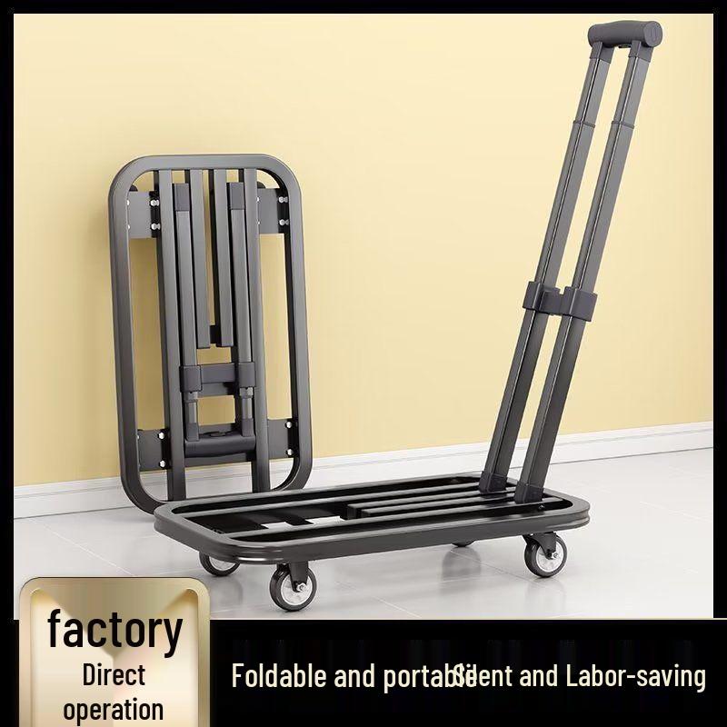 Tragbarer faltbarer Handwagen & Flachbettanhänger für Haushalt und Einkaufen