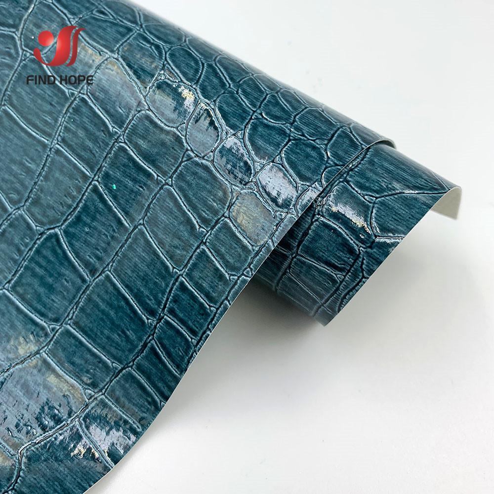 20*120CM Krokodilmuster PU Synthetik Kunstleder Stoff Vinyl Geprägt Polsterung Geldbörse Box Tasche Handwerk DIY Ohrring