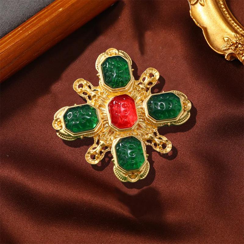 

Классическая эмалевая брошь, средневековая винтажная брошь, булавка в виде морской звезды, крест, значок для тяжелой промышленности, аксессуары