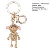 Rhinestone Lamb Keychain for Women Girls Faux Crystal Sparkling Bag Charm for Handbag Car Key Accessory