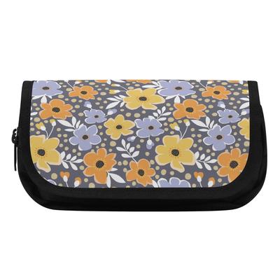 Pencil Bag Extra Large Capacity 300D Polyester Metal Zipper with Two Compartments for Pens Ruler Scissors Students for Boys Girls
