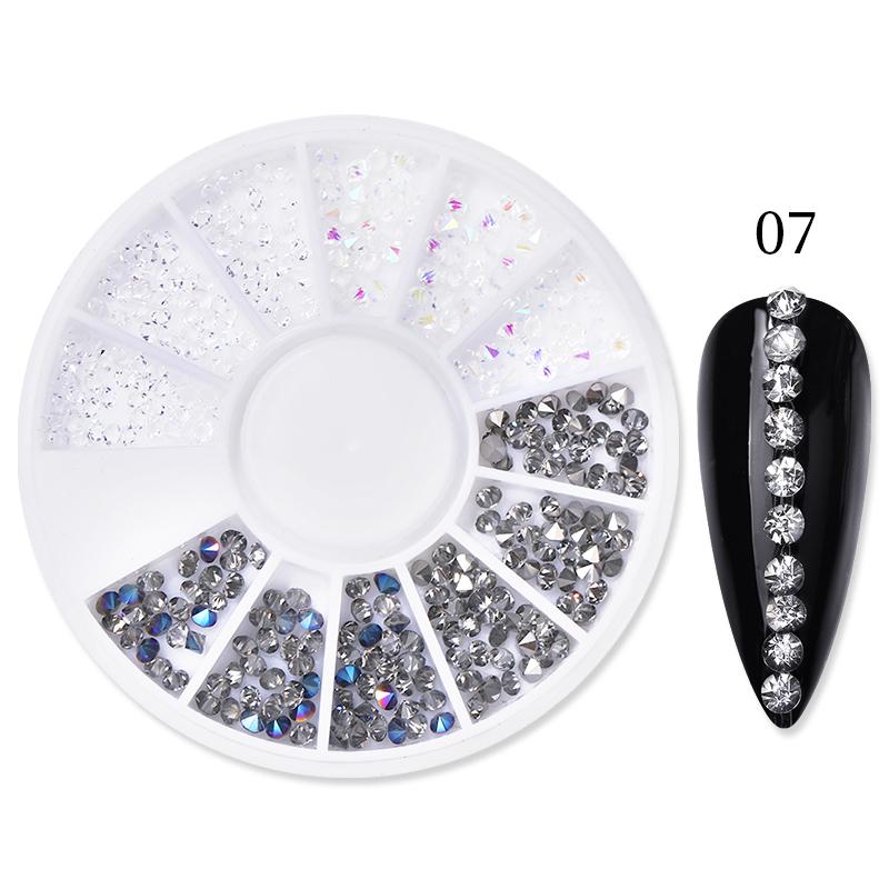 Mixed Color Nail Art Glitter Rhinestone Crystal Gems Jewelry Bead Manicure Decoration Accessories Nail Supplies For Professional