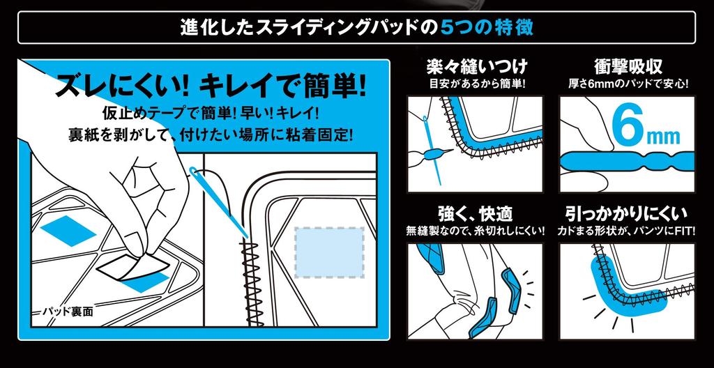 DESCENTE Baseball Sliding Knee Pads Set of Small Free C022S (Large), 5, White, Size,