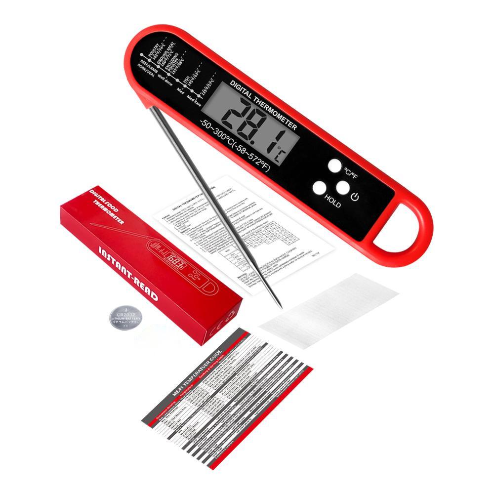 Folding Food Thermometer for Barbecuing Meat, Kitchen Thermometer