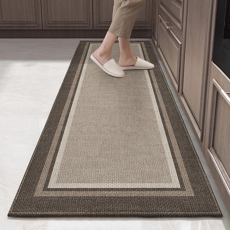 Thicken Belgian Velvet Kitchen Floor Mat Kitchen Carpet Foot Mats Long Area Rugs Carpet for Living Room Absorbent Foot Mats Bedroom Door Mat