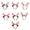 Reindeer Ears Antler Headbands Adjustable Festives Unisex Hair Hoop for Christmas Celebrations and Gatherings