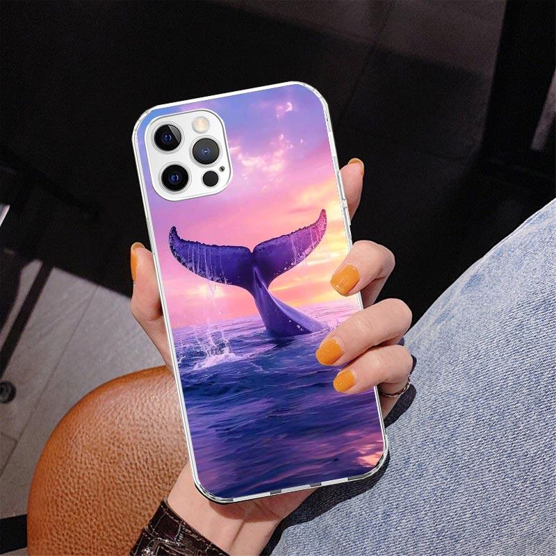 

Humpback Whale Sea Giant Phone Case For iPhone 17 Air 16 Pro Max 16E 15 + 14 Plus 11 12 13 Mini 7 8 SE Gift Print Cover Fundas iPhone 16 Pro