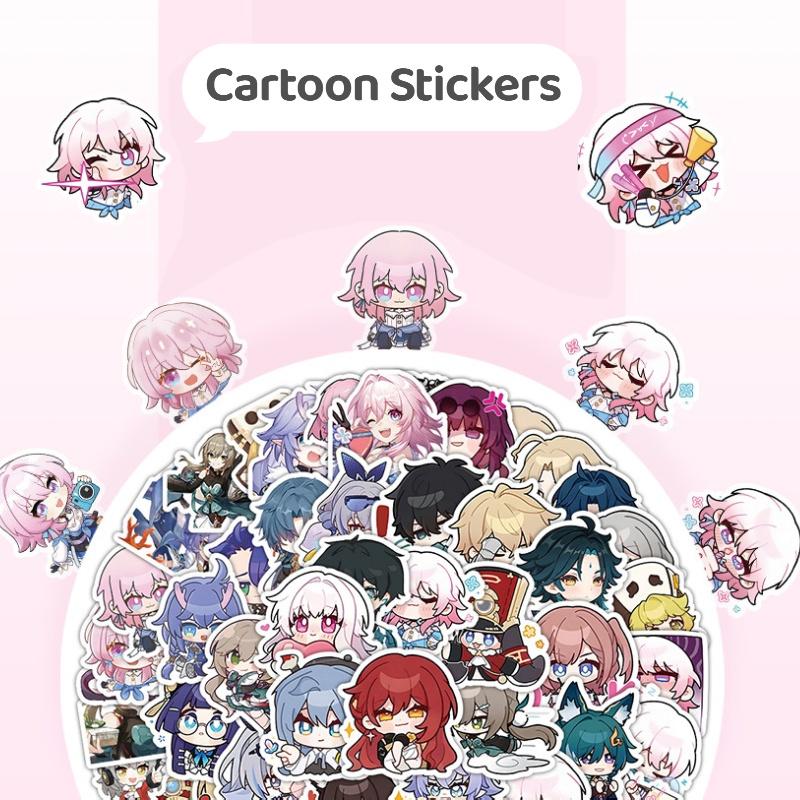Cute Q-version Characters From Honkai Impact 3 60 High-definition Waterproof Stickers For Scrapbooking And Notebook Decoration