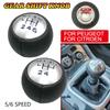Gear Stick Shift Knob Head Lever Manual 5 6 Speed Shifter For Peugeot 307 308 3008 407 5008 807 Citroen C3 C4 Picasso C8 Partner