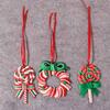 16Pcs Colorful Mini Christmas Candy Cane Ornaments Christmas Hanging Decorations  New Year Party