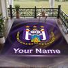 Custom Text Printed Rug Anderlecht FC Non Slip Floor Carpet For Home Room Decor