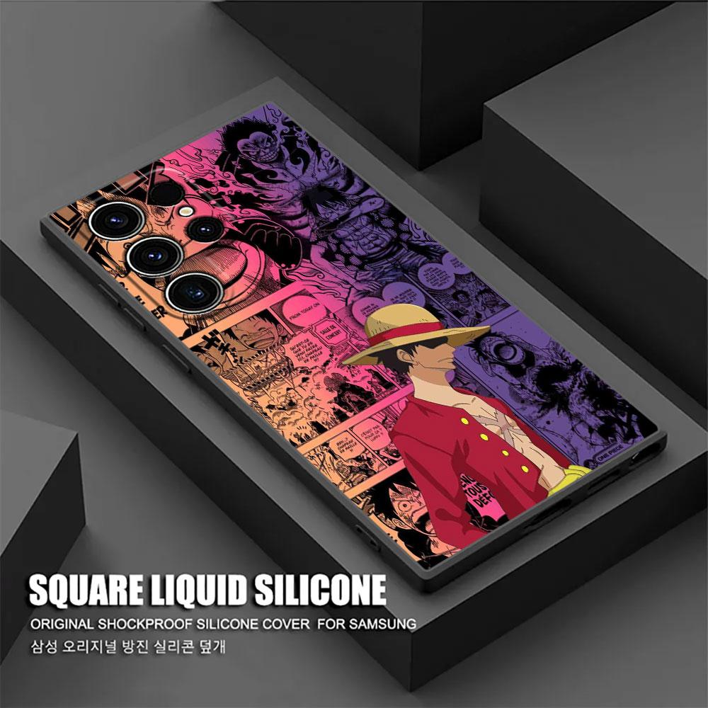 Phone Case For Samsung Galaxy S25 S24 S23 S20 S21 FE S26 S22 Ultra S26 Plus S25FE Silicone Cover One Piece Adventure King Luffy