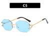 New Women Sunglasses Fun Octagonal Trend Personalized Shades Fashion Retro Frameless Versatile Sunshade Sun Glasses