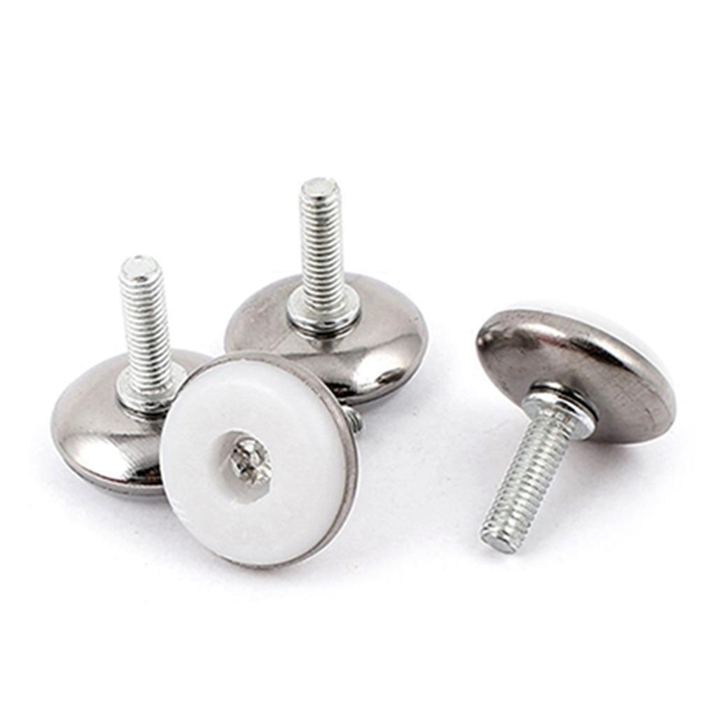 ABWR-Möbel Verstellbarer Schraubgleiter Nivellierfuß Füße M6x20mm 12 Stück