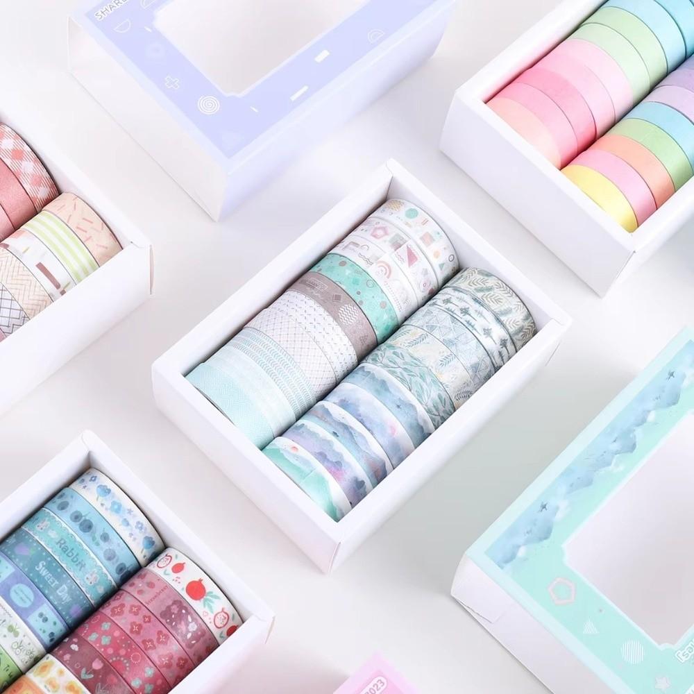 20 Rolls Washi Tape Set 10mm Wide 2m Long Decorative Tape Colorful Washi Tape for Gift Decoration