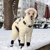 Fashion Waterproof Winter Dog Jumpsuit Thickened Fleece Warm Winter Dog Jacket Big Full Cover Big Dog Clothes Greyhound Whippet