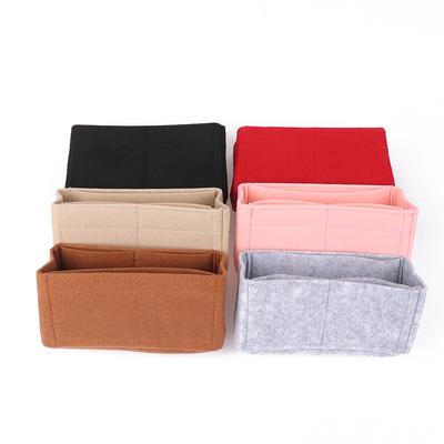 Taschen-Organizer für Mini-Taschen-Aufbewahrungstasche, die Liner-Tasche, Filz-Geldbörseneinsatz, Handtasche-Liner-Tasche