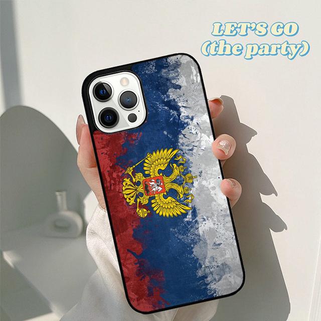 Autumu Moscow Russian Flag Bear Phone Case Cover for iPhone 17 Air 16 16e 15 12 11 13 14 Pro Max Apple Plus Coque