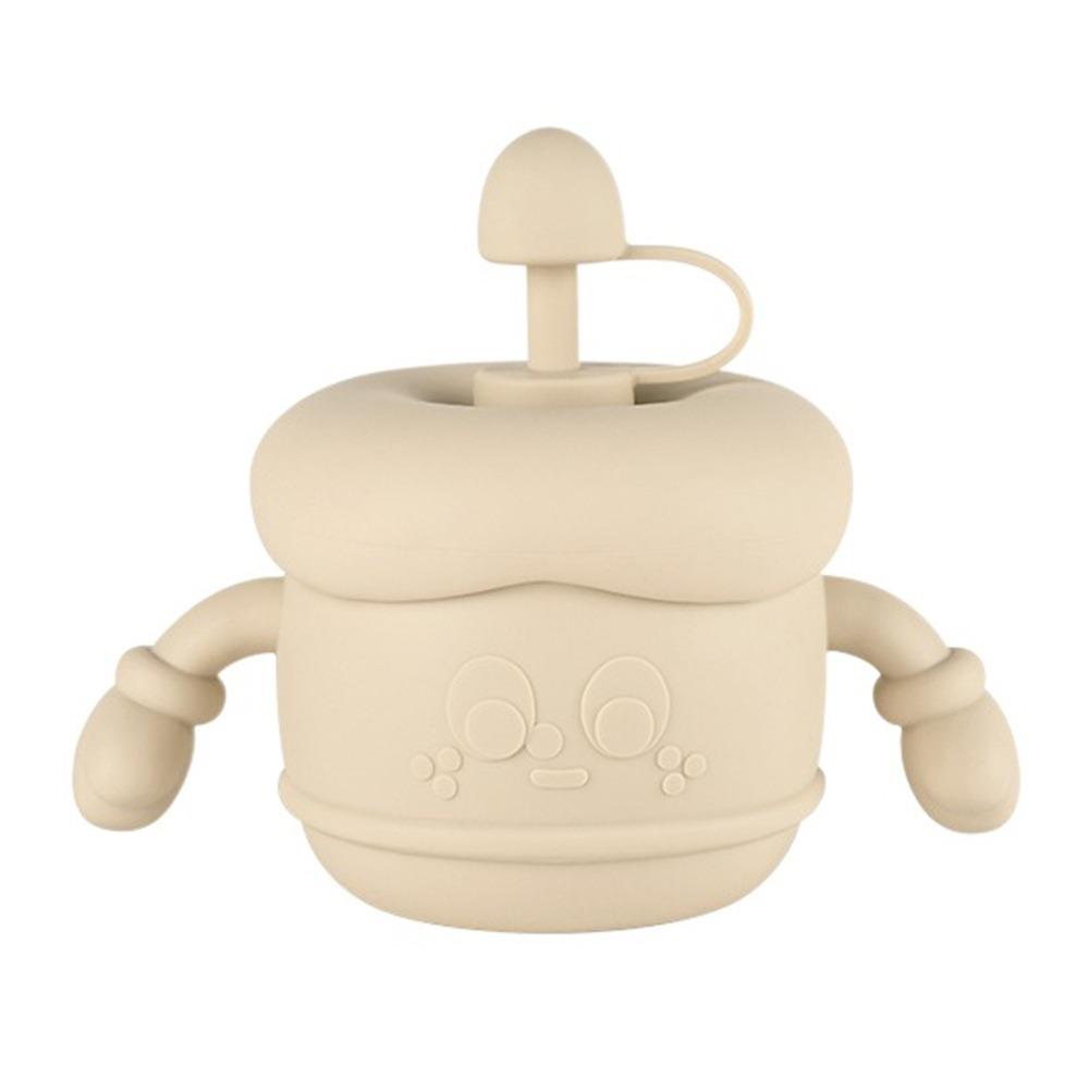 

Креативные поильники для малышей, непроливаемые, с трубочкой, бутылка для воды для малышей, детская посуда для обучения питью бежевый