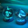 3D Laser Crystal Ball Night Light with Luminous Base - Decorative Desktop Ornament and Gift