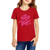 Fashionable Round Neck Short Sleeve Work Clothes Printed Tops For KID Summer Tops