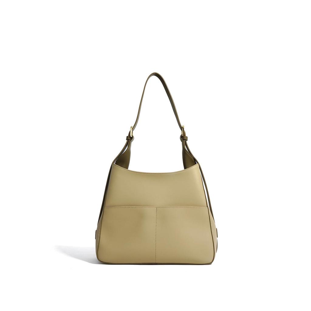 2025 Summer Genuine Leather Color Block Tote: Large Capacity Shoulder & Crossbody Handbag