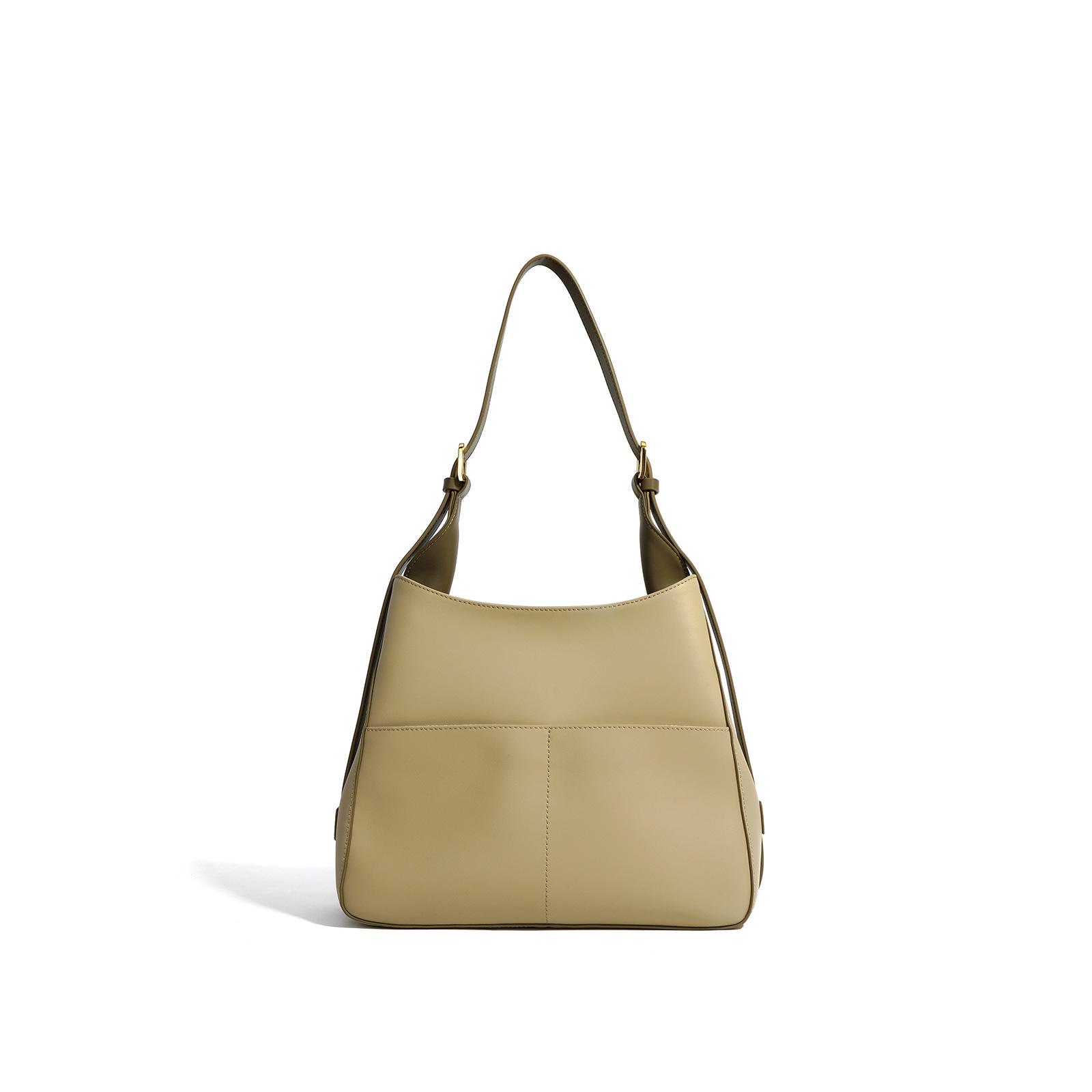 

2025 Summer Genuine Leather Color Block Tote: Large Capacity Shoulder & Crossbody Handbag