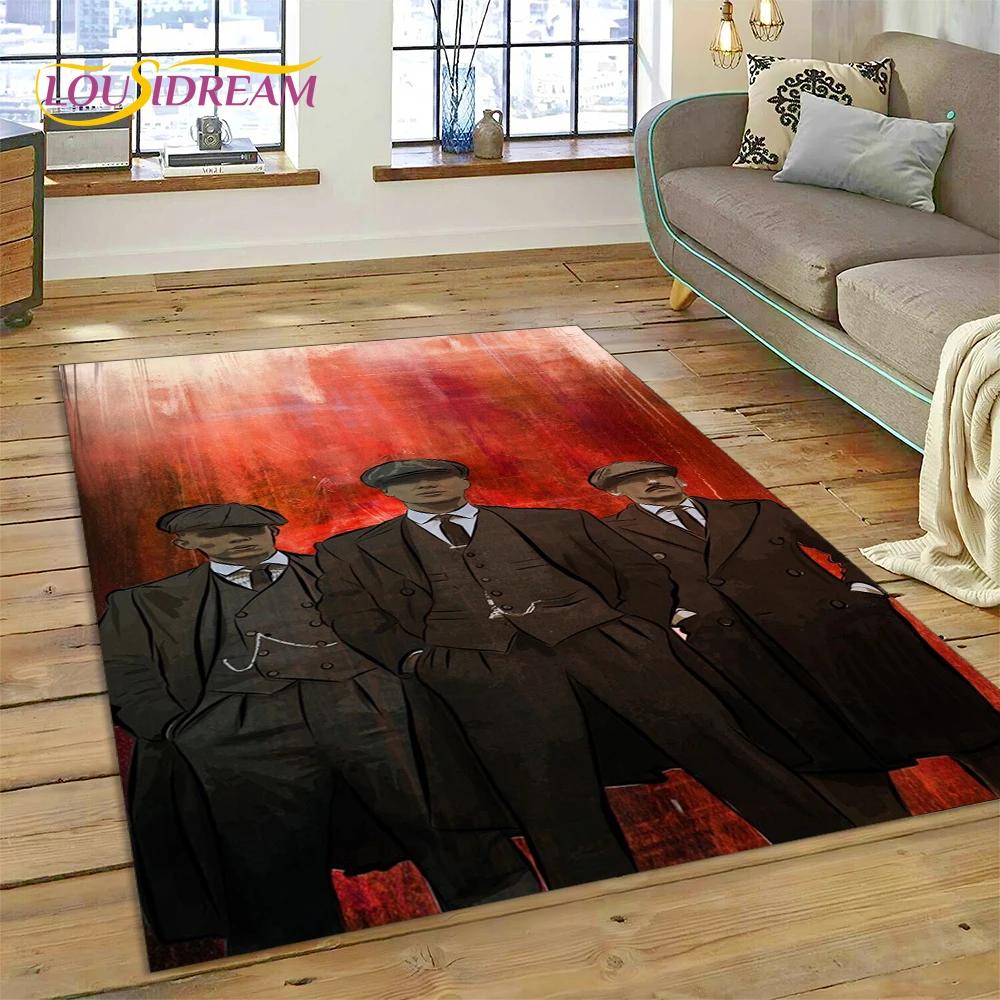 3D P-Peaky Blinders Tommy Shelby HD Carpet Rug for Bedroom Living Room Home Sofa Decoration,Children Game Large Decor Floor Mat