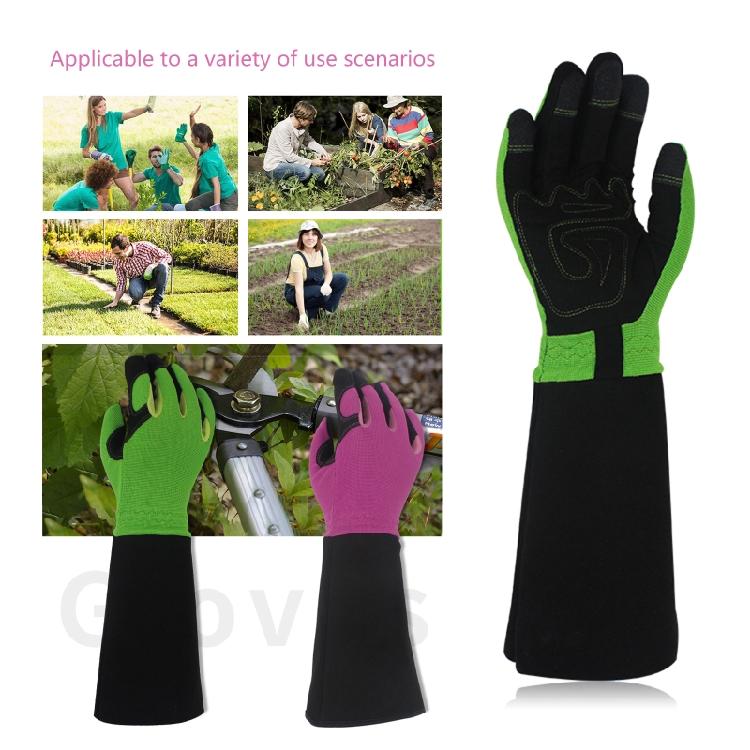 Long Sleeve Leather Gardening Gloves Rose Pruning Floral Gauntlet- Garden Gloves